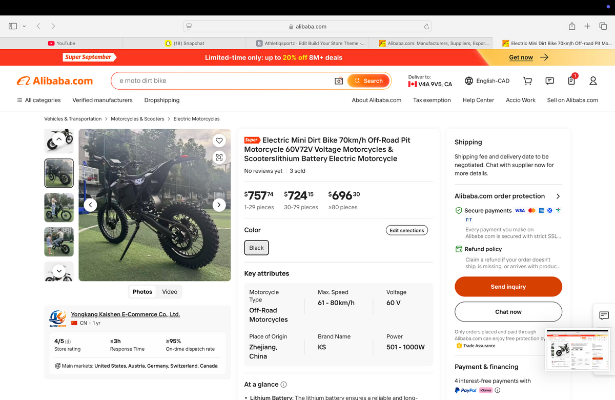 Electric Mini Dirt Bike - rider view