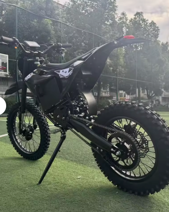 Electric Mini Dirt Bike Black - side profile