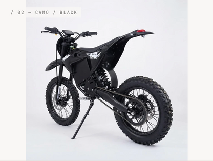 Electric Mini Dirt Bike Black Edition — rear view