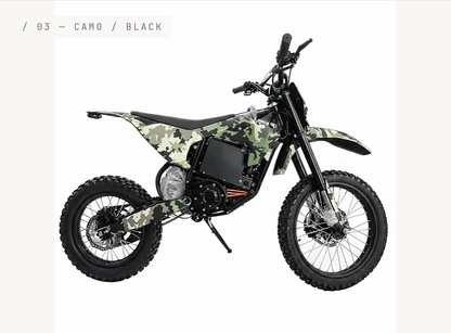 Electric Mini Dirt Bike Camo — side profile